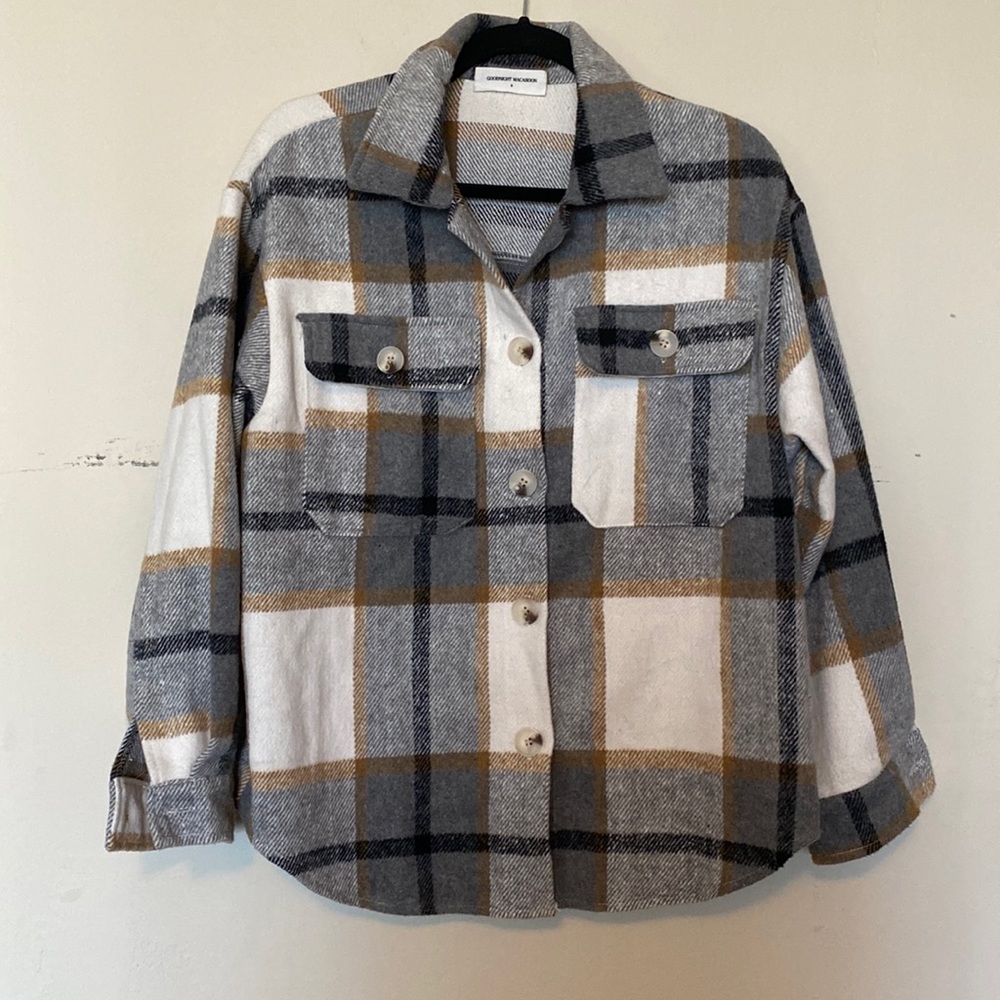 Goodnight Macaroon Plaid Shacket